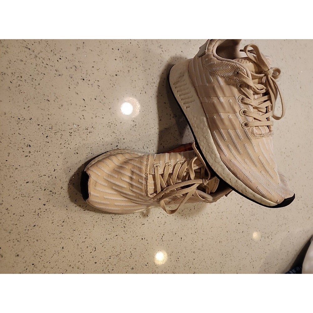 Adidas NMD R2 Peach Tan White Athletic Running Shoes Women's Size 5.5
